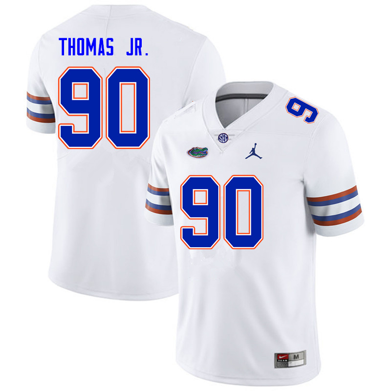 Men #90 Chris Thomas Jr. Florida Gators College Football Jerseys Sale-White